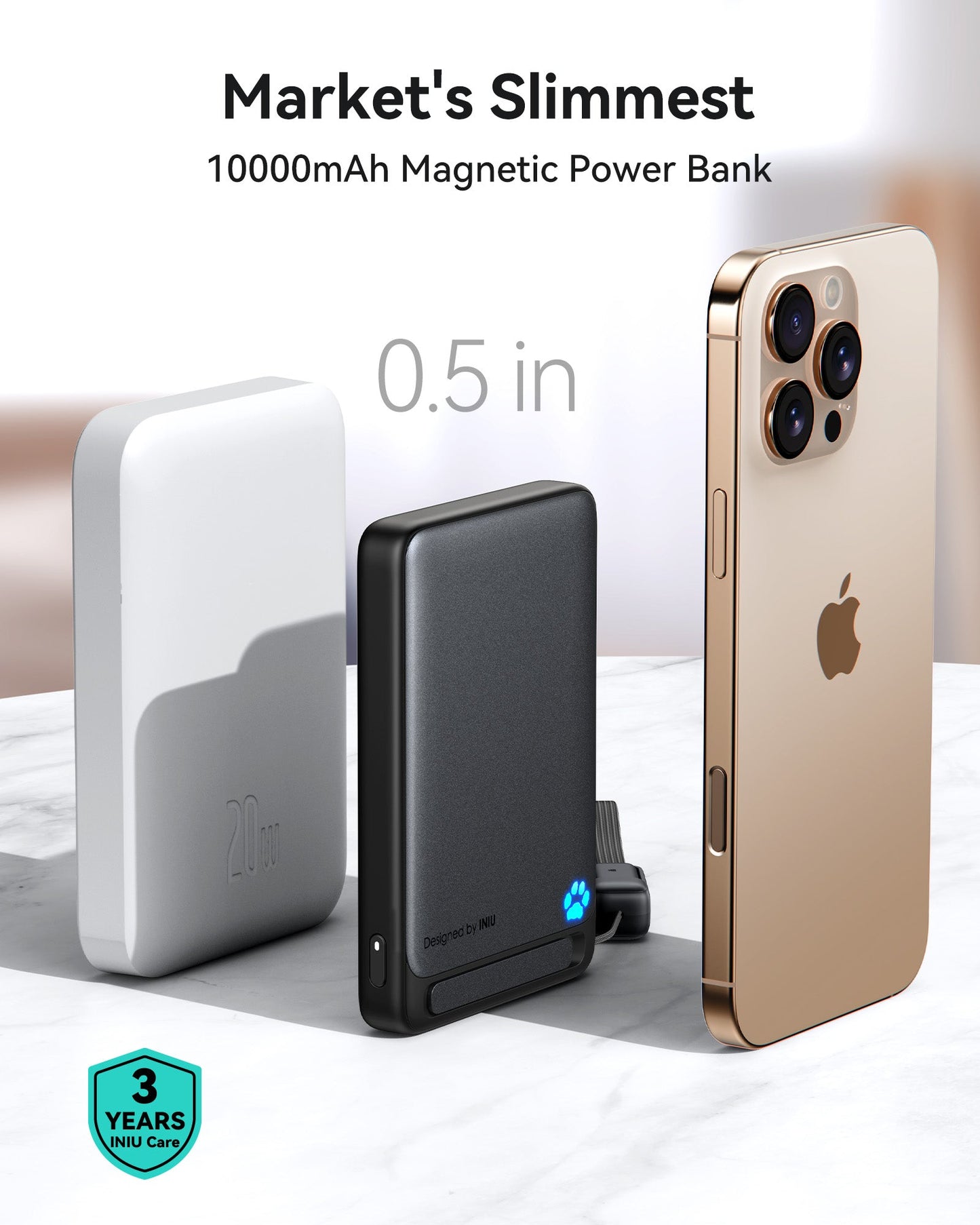 INIU SnapGo P73-E1 Wireless Charger Qi2 15W 10000mAh