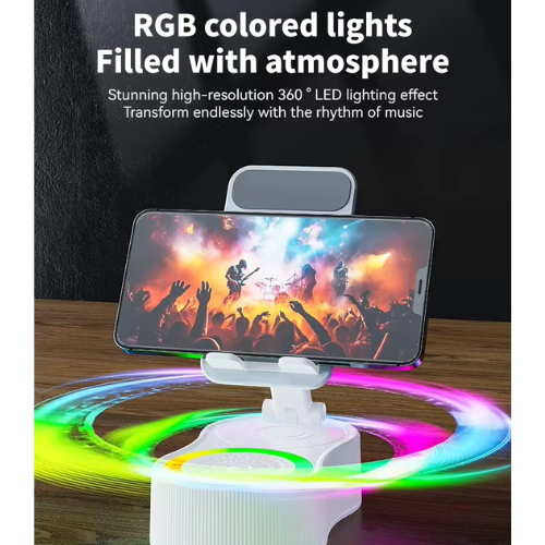 Foldable Phone Holder With Bluetooth Speaker
