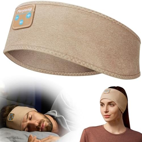 Perytong Sleep Headphones Wireless, Bluetooth Sports Headband Headphones with Ultra-Thin HD Stereo Speakers Perfect for Sleeping,Workout,Jogging,Yoga,Insomnia, Air Travel, Meditation
