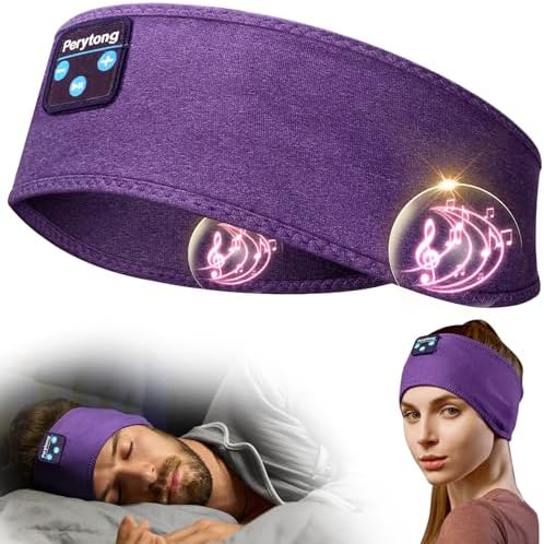 Perytong Sleep Headphones Wireless, Bluetooth Sports Headband Headphones with Ultra-Thin HD Stereo Speakers Perfect for Sleeping,Workout,Jogging,Yoga,Insomnia, Air Travel, Meditation