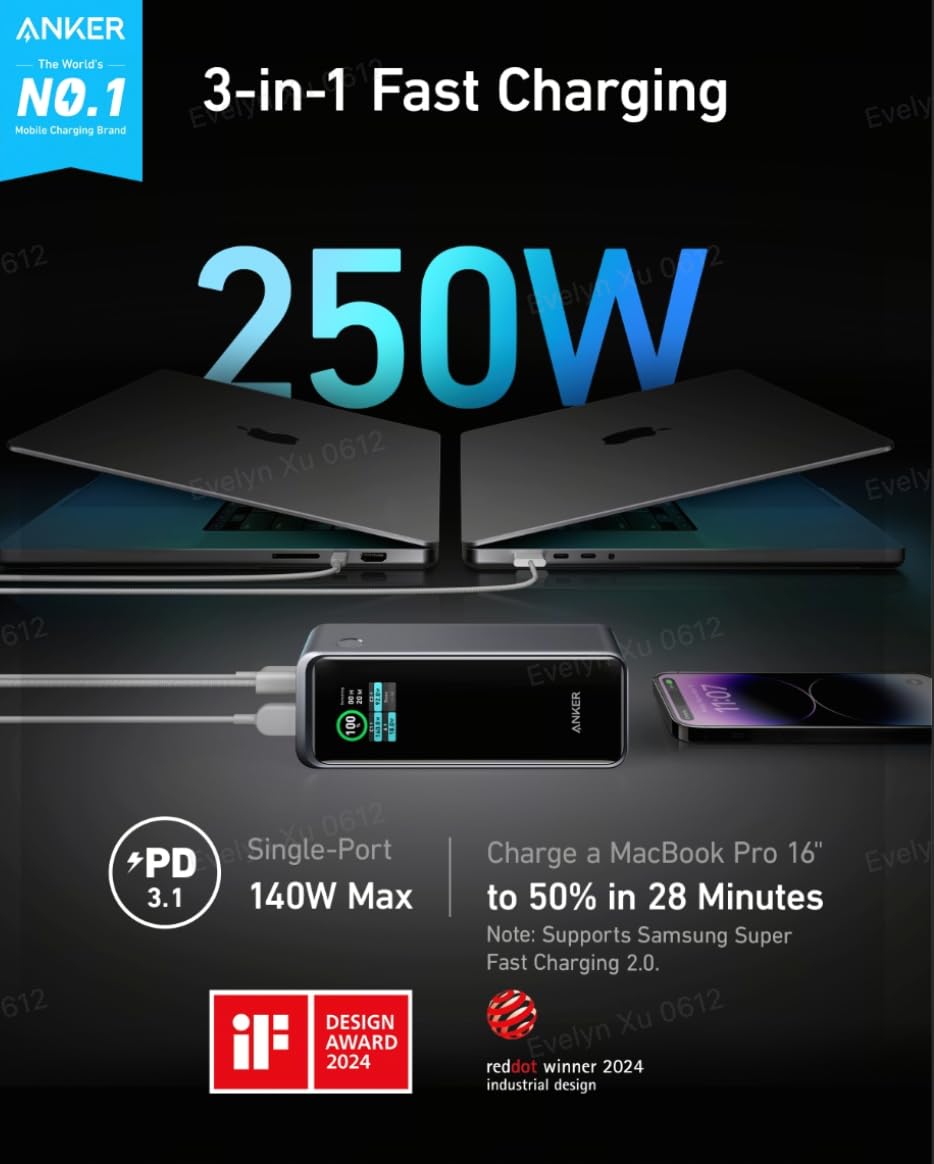 Prime Power Bank, 27,650mAh 3-Port 250W Portable Charger