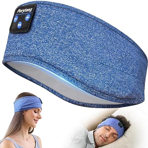 Perytong Sleep Headphones Wireless, Bluetooth Sports Headband Headphones with Ultra-Thin HD Stereo Speakers Perfect for Sleeping,Workout,Jogging,Yoga,Insomnia, Air Travel, Meditation
