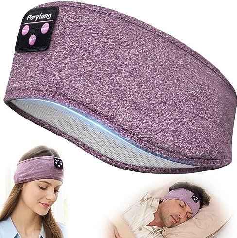 Perytong Sleep Headphones Wireless, Bluetooth Sports Headband Headphones with Ultra-Thin HD Stereo Speakers Perfect for Sleeping,Workout,Jogging,Yoga,Insomnia, Air Travel, Meditation