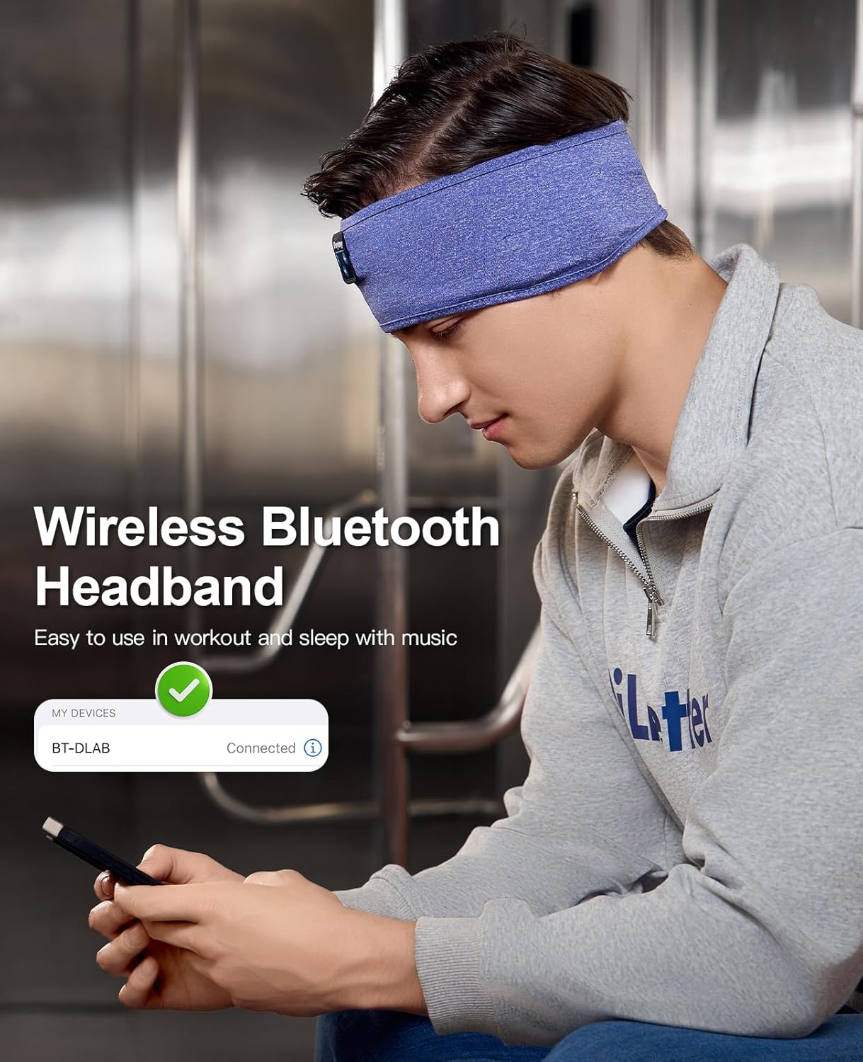 Perytong Sleep Headphones Wireless, Bluetooth Sports Headband Headphones with Ultra-Thin HD Stereo Speakers Perfect for Sleeping,Workout,Jogging,Yoga,Insomnia, Air Travel, Meditation