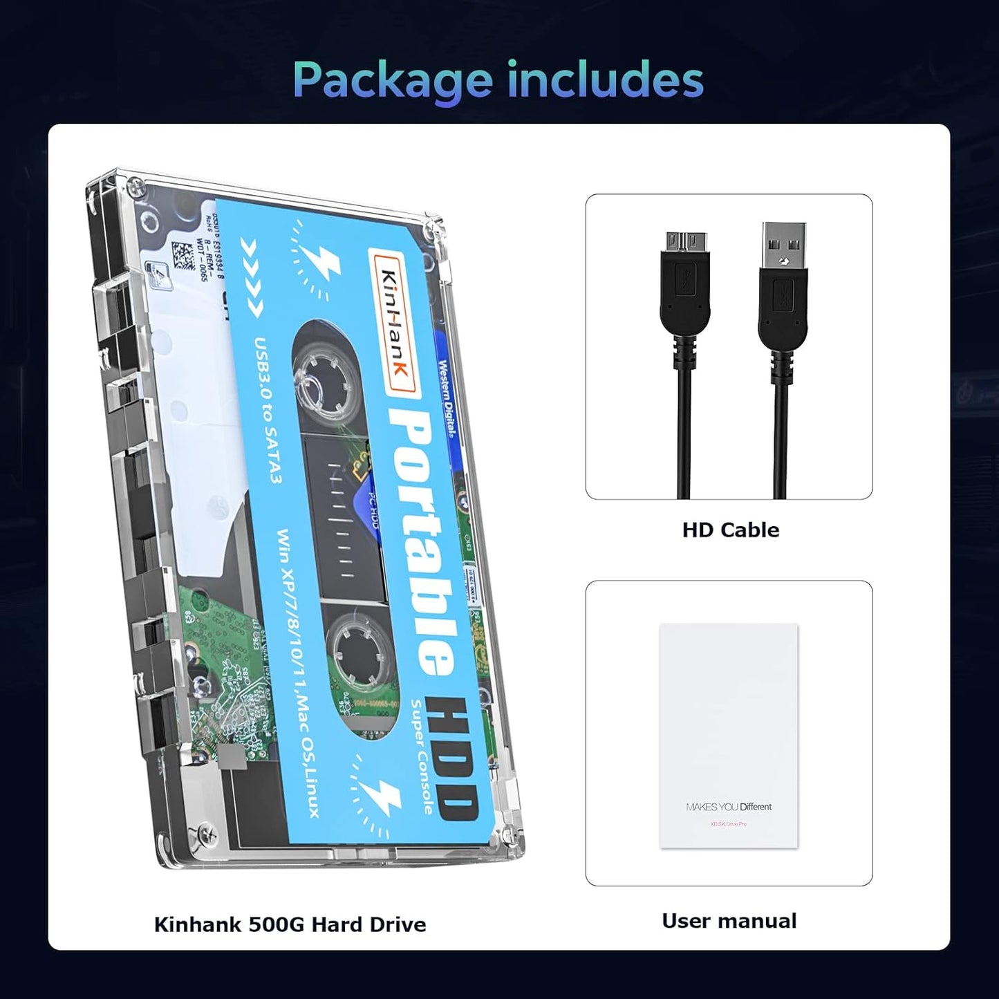 Portable Game Drive Built-in 110,000+ Games | 500GB HDD | FREE Controller (Gamepad)