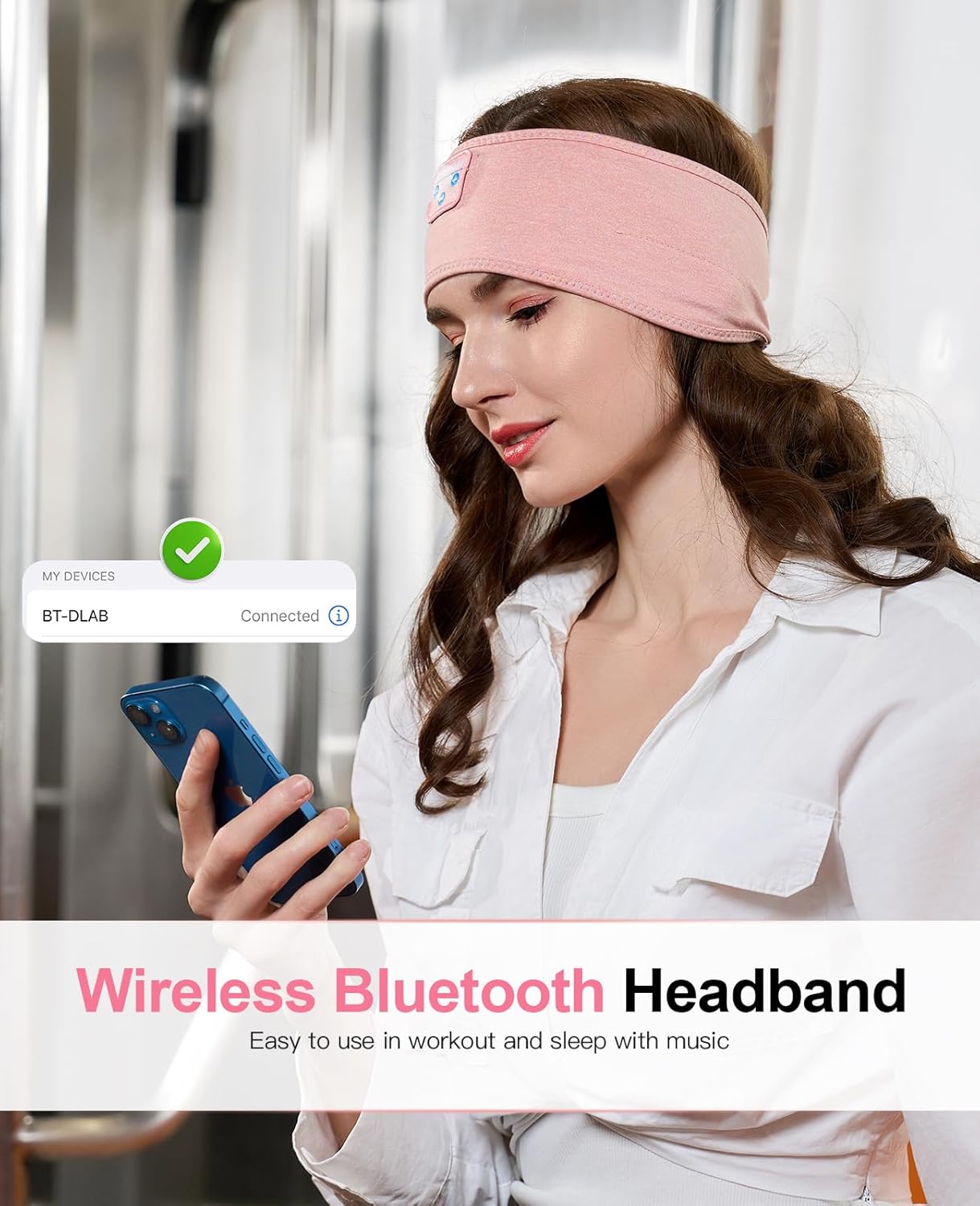 Perytong Sleep Headphones Wireless, Bluetooth Sports Headband Headphones with Ultra-Thin HD Stereo Speakers Perfect for Sleeping,Workout,Jogging,Yoga,Insomnia, Air Travel, Meditation