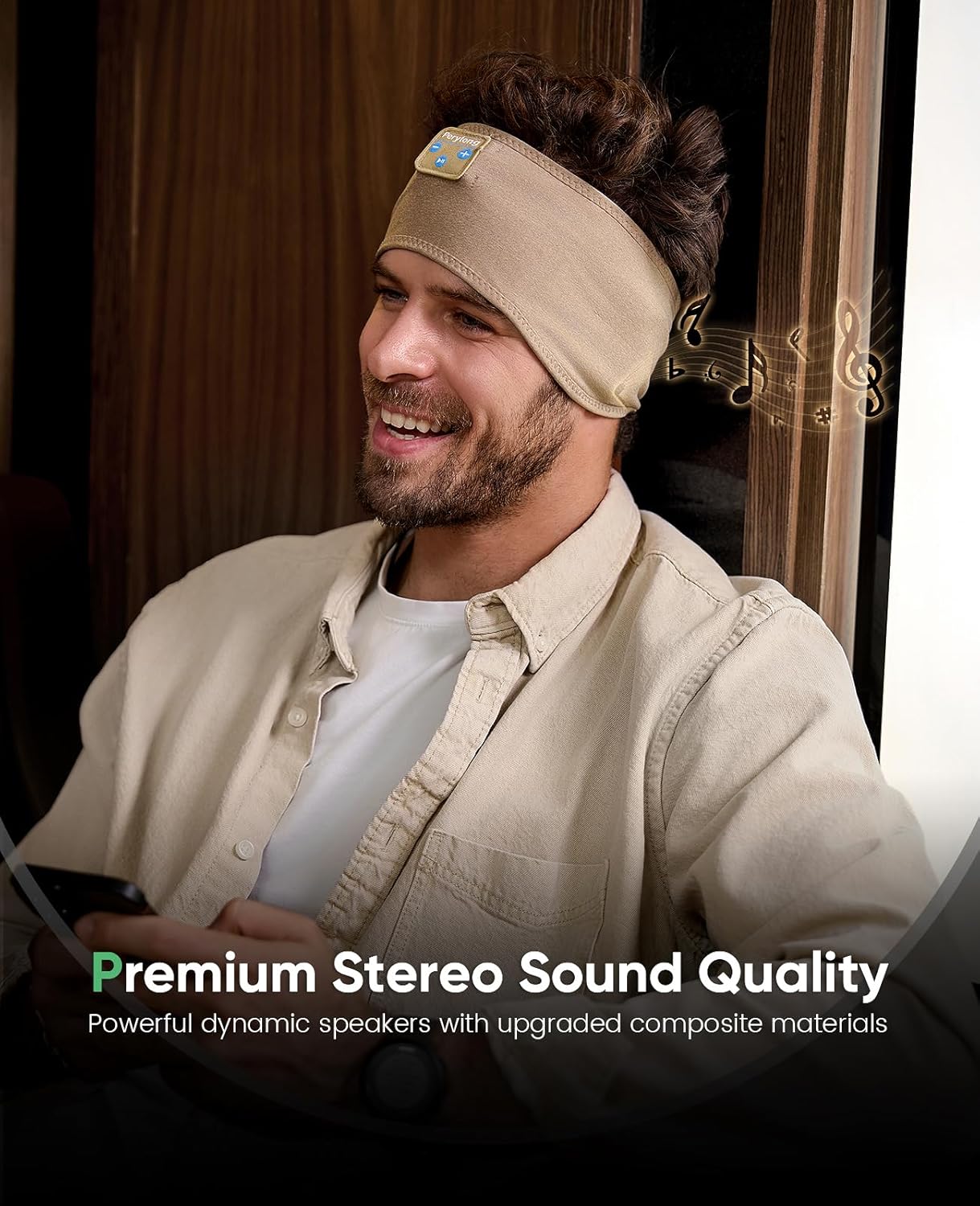 Perytong Sleep Headphones Wireless, Bluetooth Sports Headband Headphones with Ultra-Thin HD Stereo Speakers Perfect for Sleeping,Workout,Jogging,Yoga,Insomnia, Air Travel, Meditation
