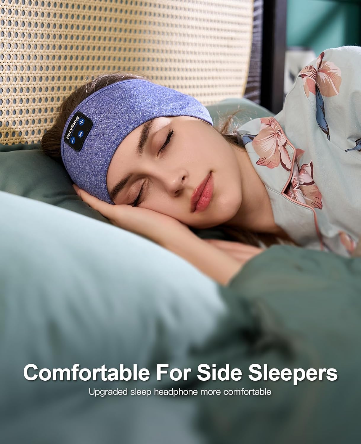 Perytong Sleep Headphones Wireless, Bluetooth Sports Headband Headphones with Ultra-Thin HD Stereo Speakers Perfect for Sleeping,Workout,Jogging,Yoga,Insomnia, Air Travel, Meditation