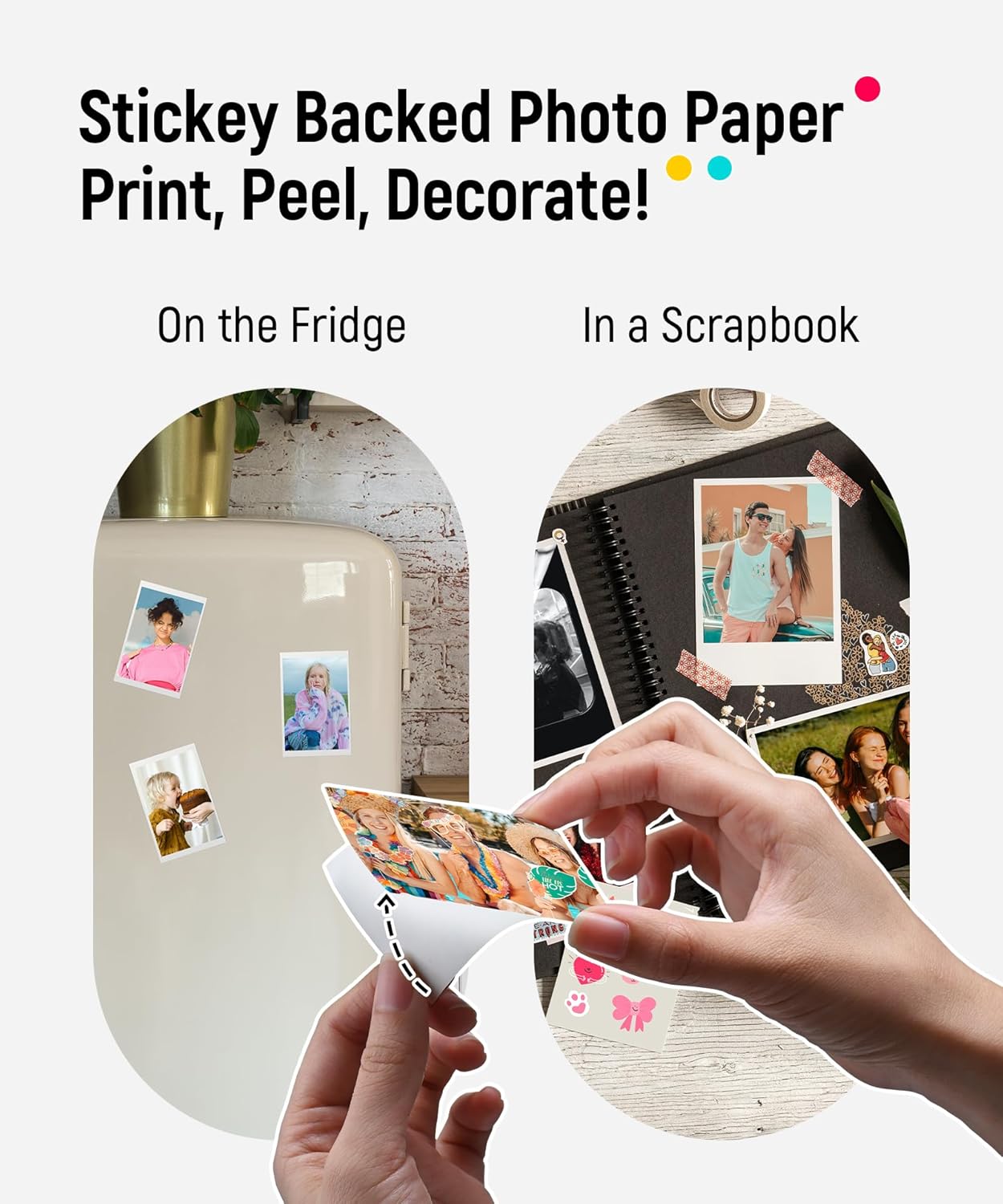 Mini Photo Printer, Bluetooth 5.0, Compatible w/iOS & Android