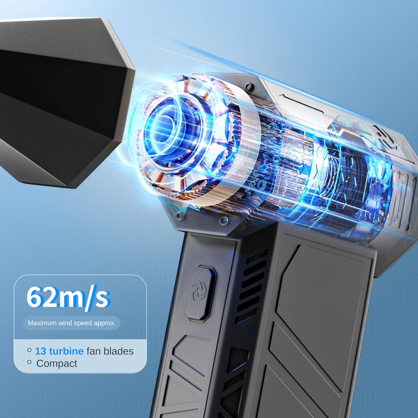 Portable Turbo Mini Jet Blower Fan – 130,000 RPM, Powerful 100 MPH Airflow