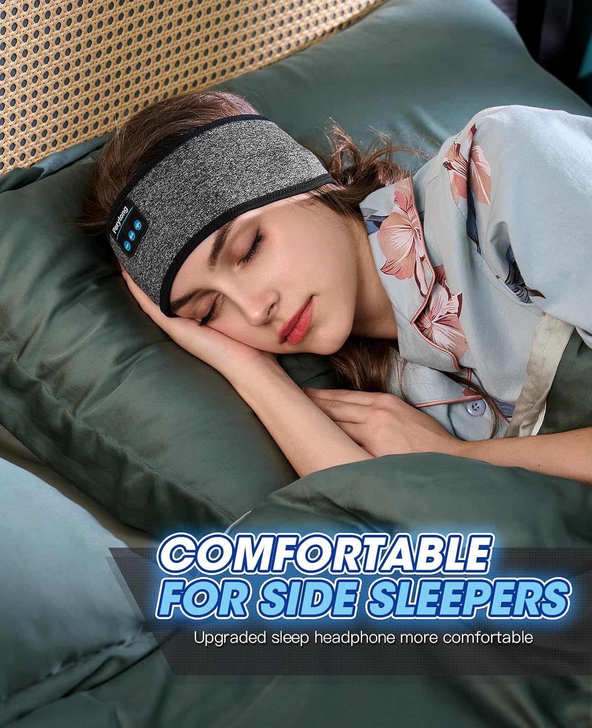 Perytong Sleep Headphones Wireless, Bluetooth Sports Headband Headphones with Ultra-Thin HD Stereo Speakers Perfect for Sleeping,Workout,Jogging,Yoga,Insomnia, Air Travel, Meditation
