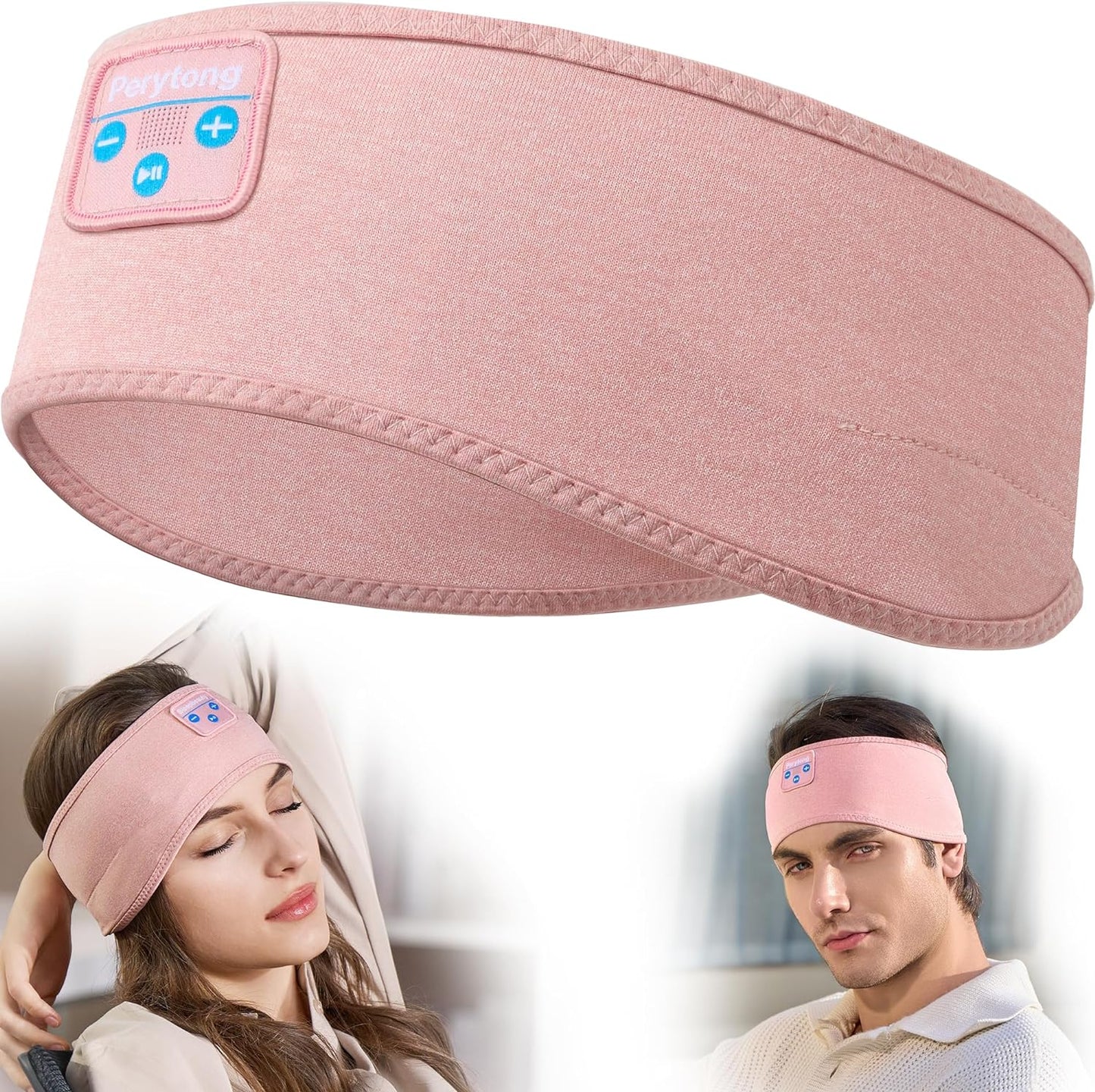Perytong Sleep Headphones Wireless, Bluetooth Sports Headband Headphones with Ultra-Thin HD Stereo Speakers Perfect for Sleeping,Workout,Jogging,Yoga,Insomnia, Air Travel, Meditation