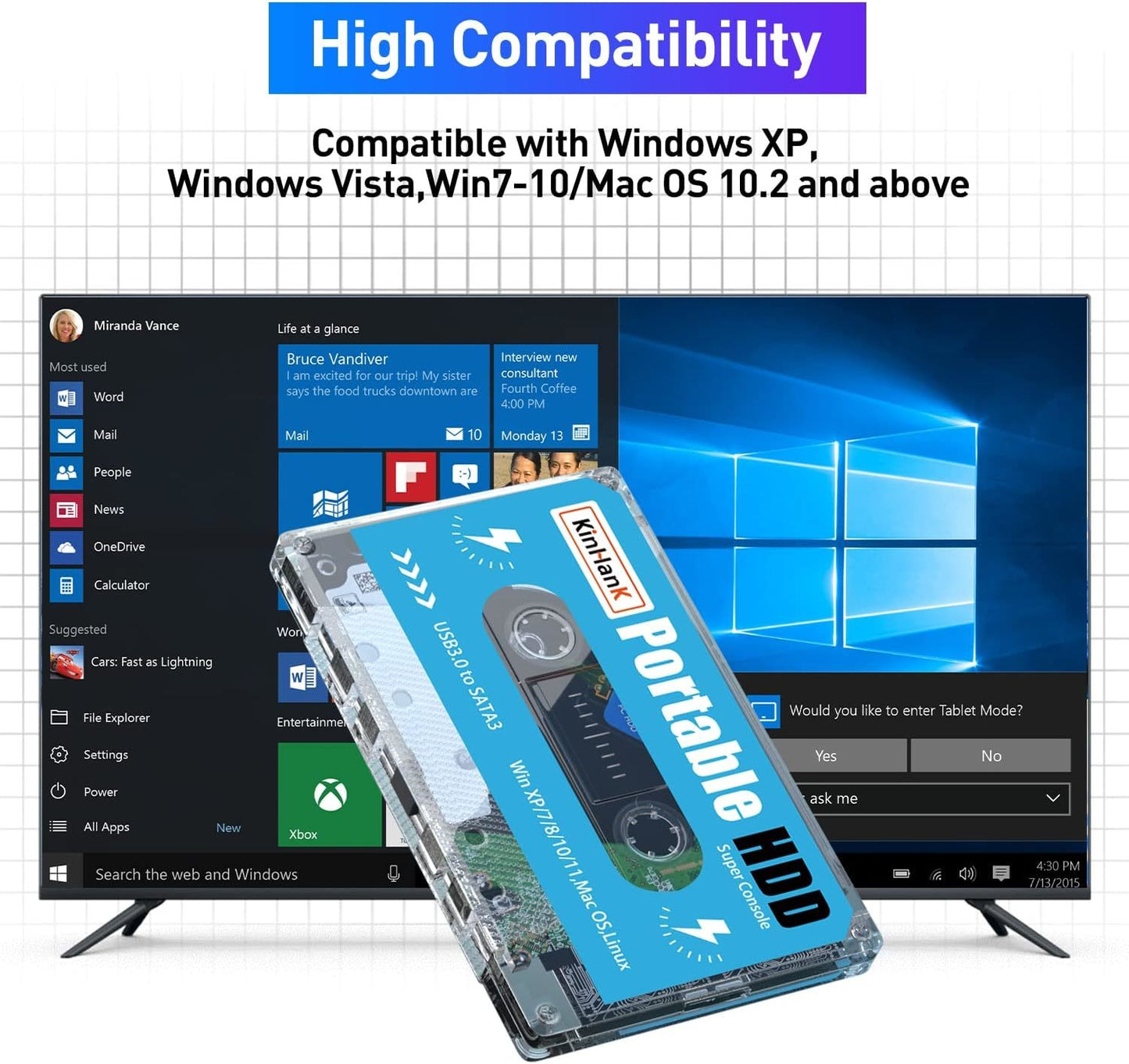 Portable Game Drive Built-in 110,000+ Games | 500GB HDD | FREE Controller (Gamepad)