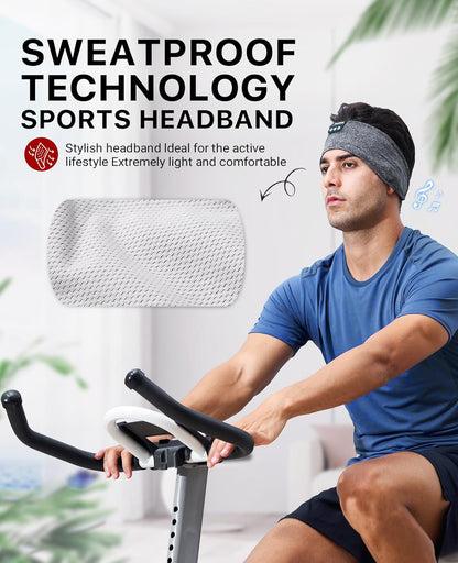 Perytong Sleep Headphones Wireless, Bluetooth Sports Headband Headphones with Ultra-Thin HD Stereo Speakers Perfect for Sleeping,Workout,Jogging,Yoga,Insomnia, Air Travel, Meditation