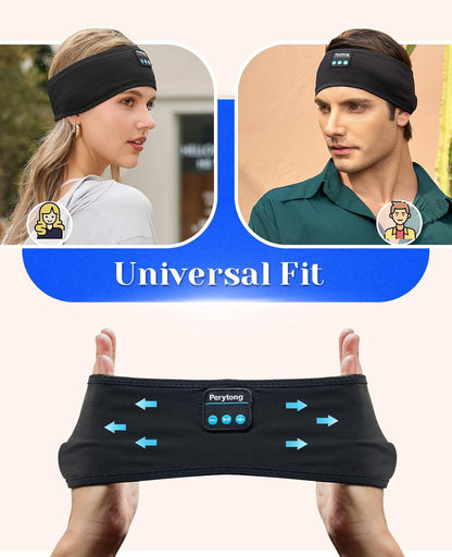 Perytong Sleep Headphones Wireless, Bluetooth Sports Headband Headphones with Ultra-Thin HD Stereo Speakers Perfect for Sleeping,Workout,Jogging,Yoga,Insomnia, Air Travel, Meditation