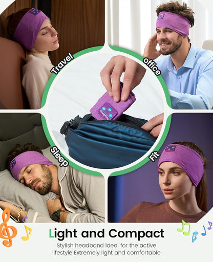 Perytong Sleep Headphones Wireless, Bluetooth Sports Headband Headphones with Ultra-Thin HD Stereo Speakers Perfect for Sleeping,Workout,Jogging,Yoga,Insomnia, Air Travel, Meditation