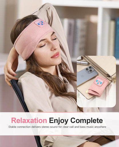 Perytong Sleep Headphones Wireless, Bluetooth Sports Headband Headphones with Ultra-Thin HD Stereo Speakers Perfect for Sleeping,Workout,Jogging,Yoga,Insomnia, Air Travel, Meditation