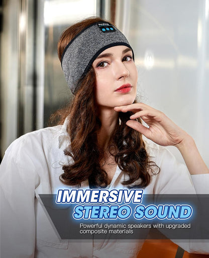 Perytong Sleep Headphones Wireless, Bluetooth Sports Headband Headphones with Ultra-Thin HD Stereo Speakers Perfect for Sleeping,Workout,Jogging,Yoga,Insomnia, Air Travel, Meditation