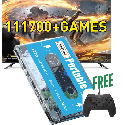 Portable Game Drive Built-in 110,000+ Games | 500GB HDD | FREE Controller (Gamepad)