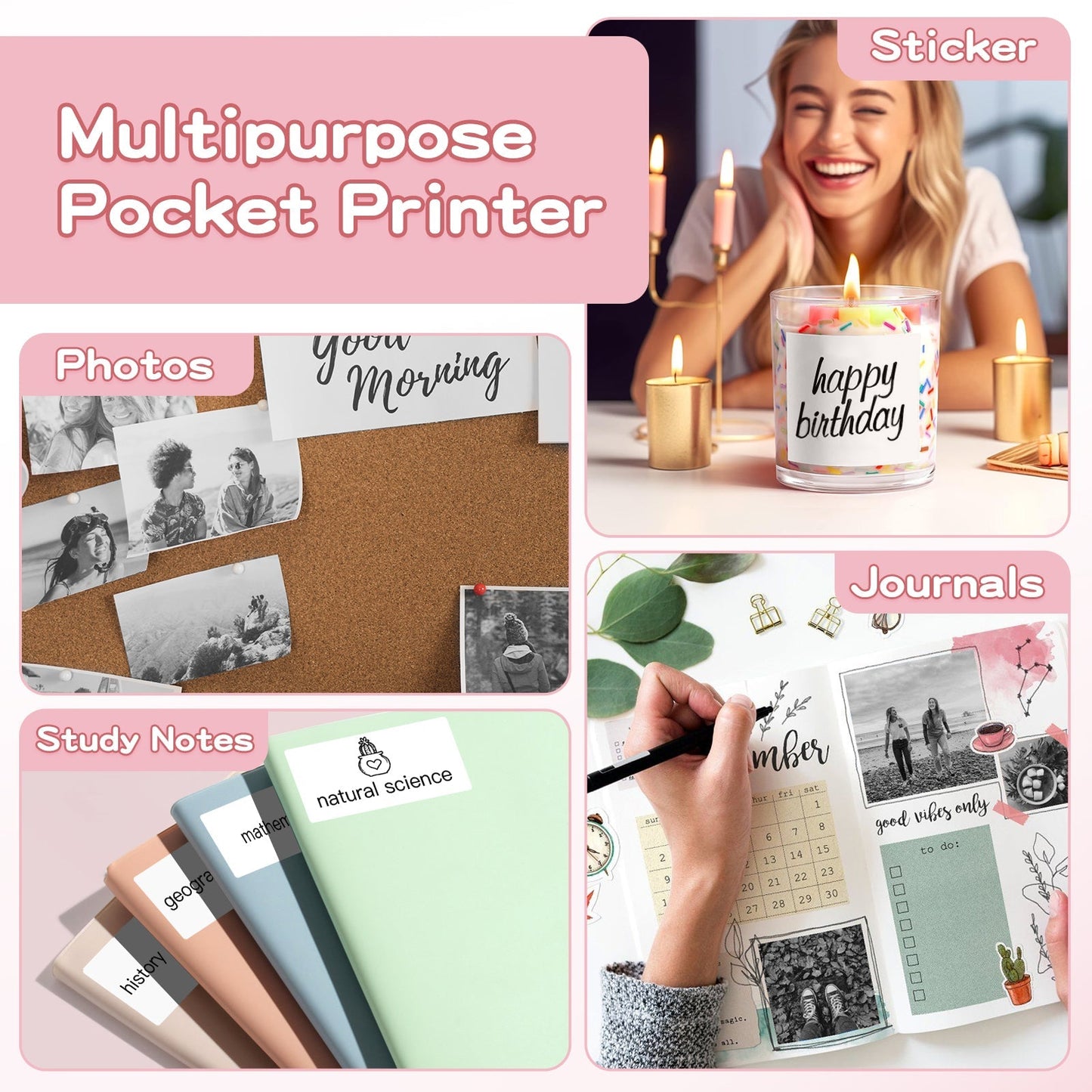 Mini Sticker Printer-2 Inch Bluetooth Thermal Pocket Printer