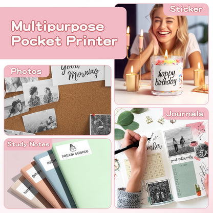Mini Sticker Printer-2 Inch Bluetooth Thermal Pocket Printer