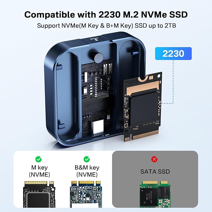 ACASIS 2230 SSD Enclosure with Magnetic Suction 10Gbps (UP to 2TB)
