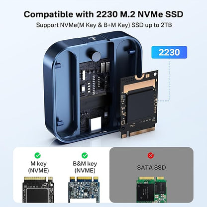 ACASIS 2230 SSD Enclosure with Magnetic Suction 10Gbps (UP to 2TB)