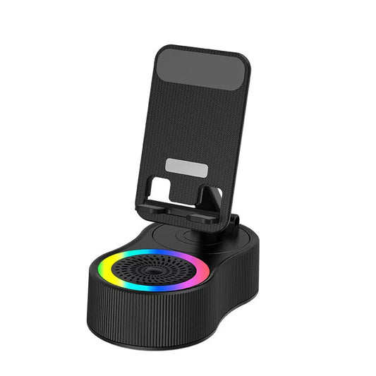 Foldable Phone Holder With Bluetooth Speaker